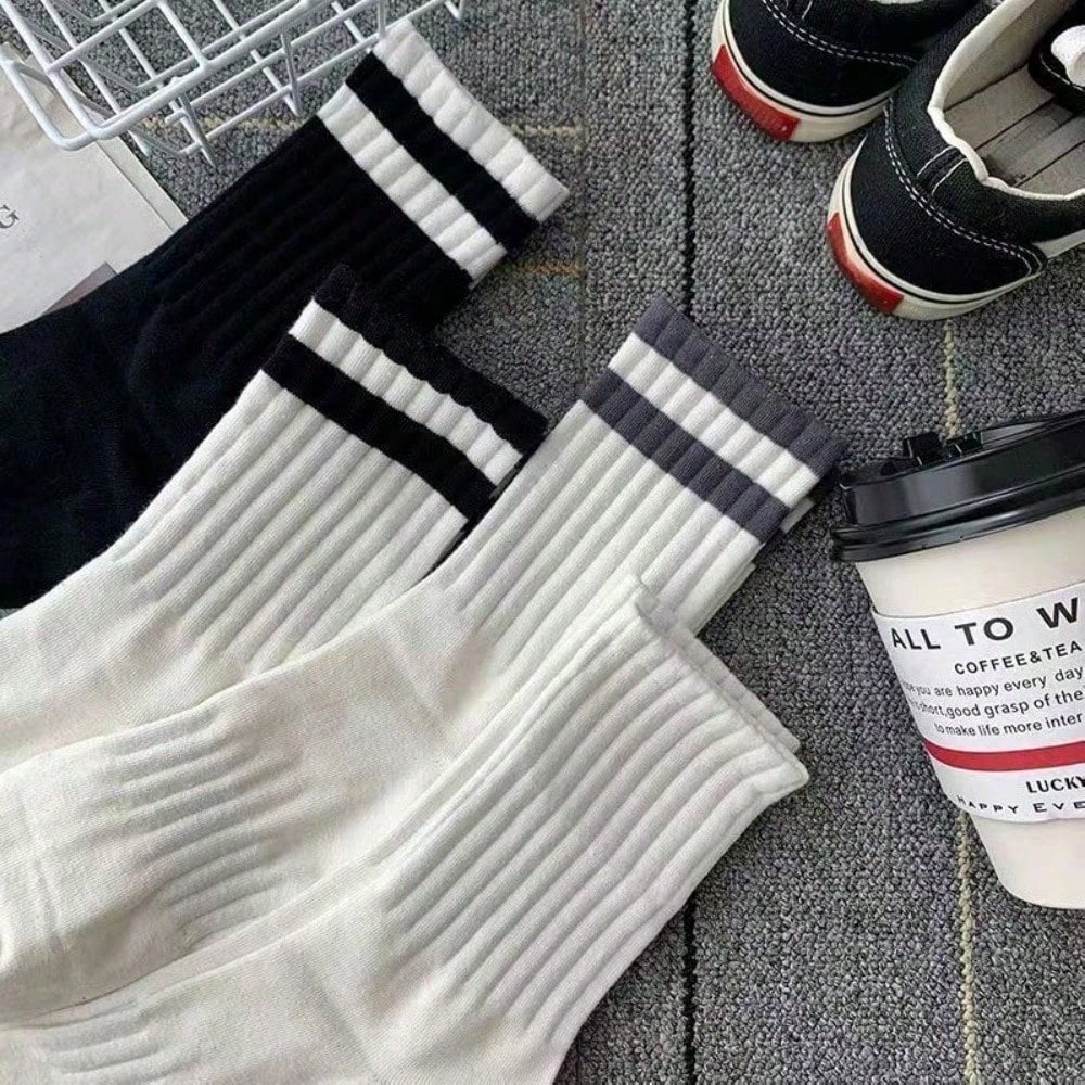 5-Pack Men's Striped Crew Sock - Cotton Crew Sock Pack avaliação e preço