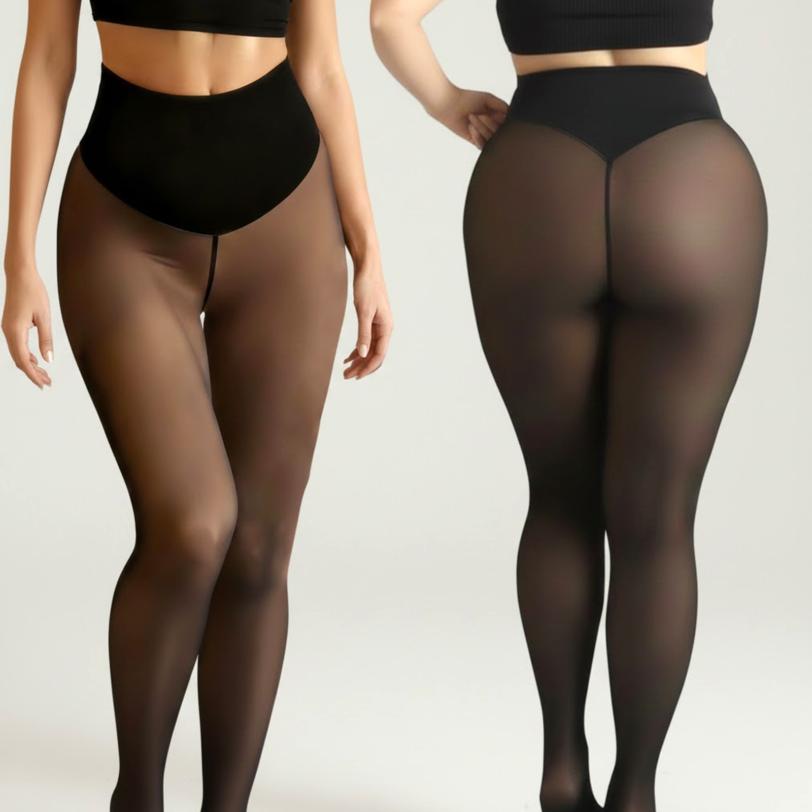 One Seam Fleece Lined Tights S - Tights Pantyhose Sheer avaliação e preço