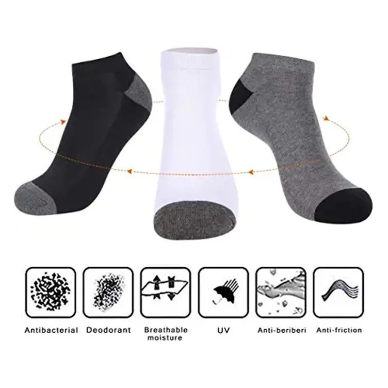 2026 Men's Color Block Boat So - Ankle Sock Low Cut avaliação e preço