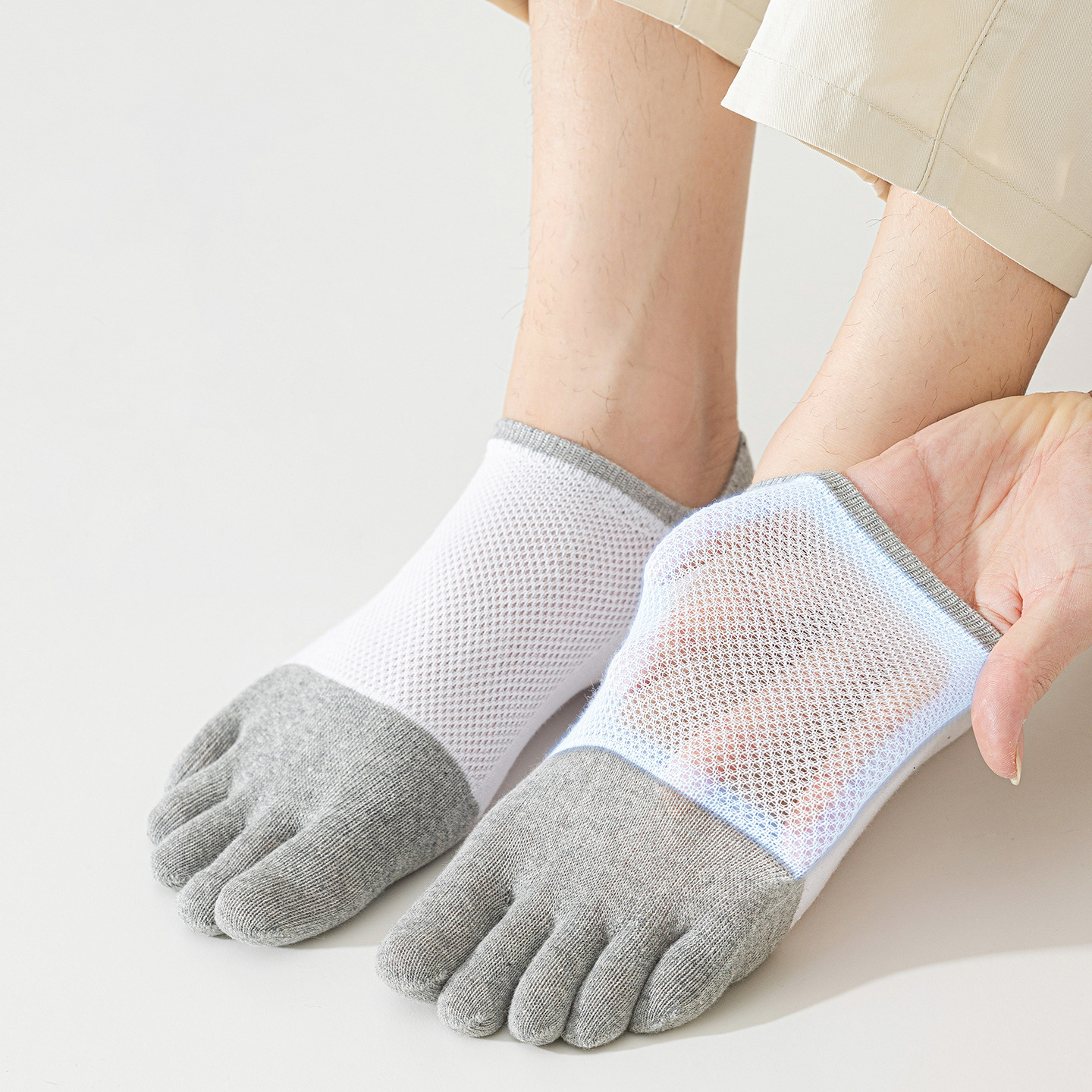 5 Pairs Men's No Show Toe Sock - Toe Sock Split avaliação e preço