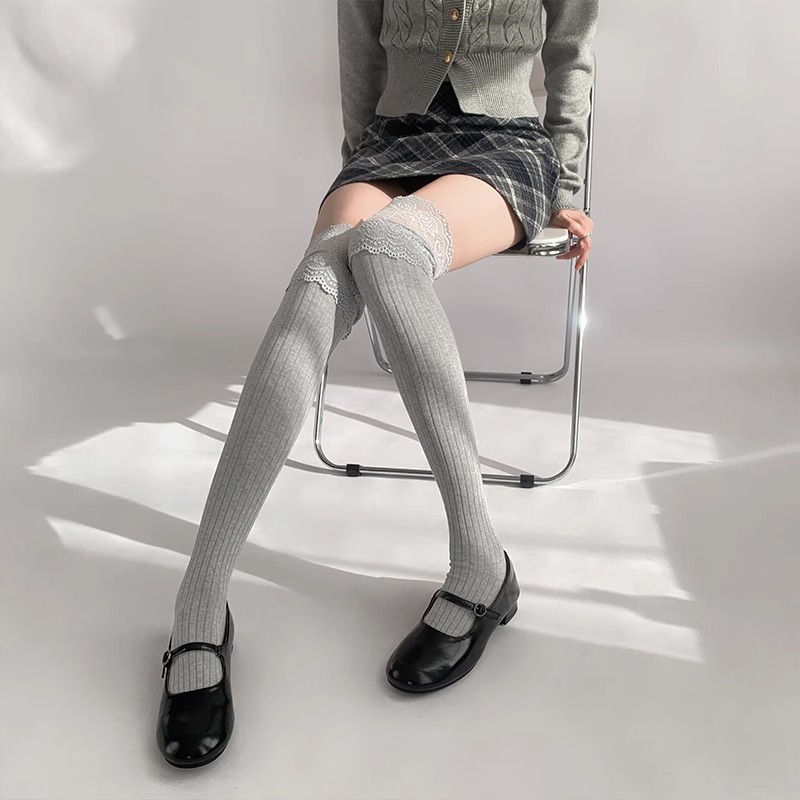 Soft Cotton Thigh High Socks,  - Boot Sock Slouchy avaliação e preço
