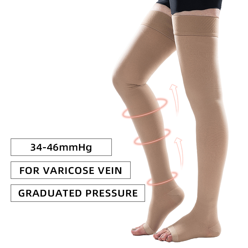 1Pair Thigh High Open Toe Medi - Compression Sock Medical avaliação e preço