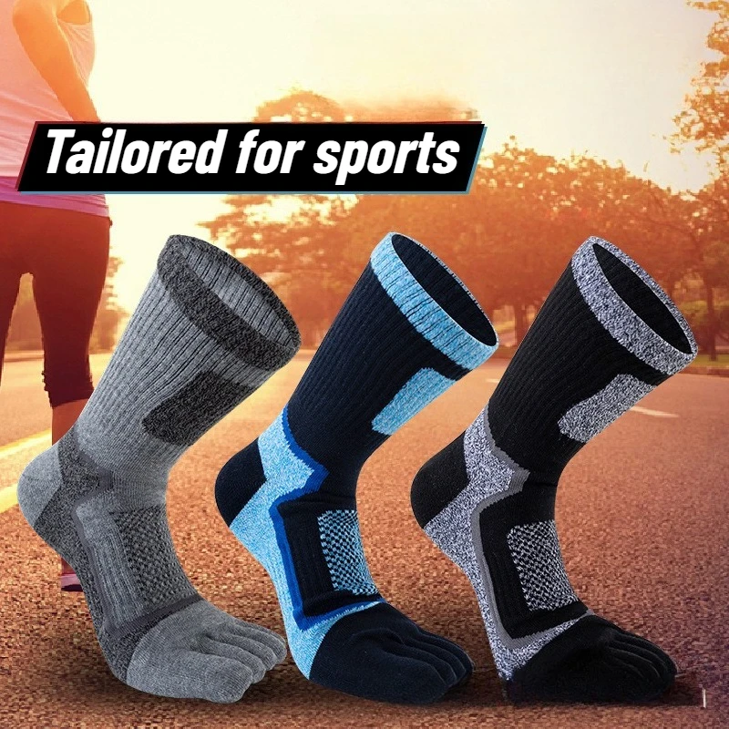 3 Pairs Men Sports Five Finger - Toe Sock Split avaliação e preço