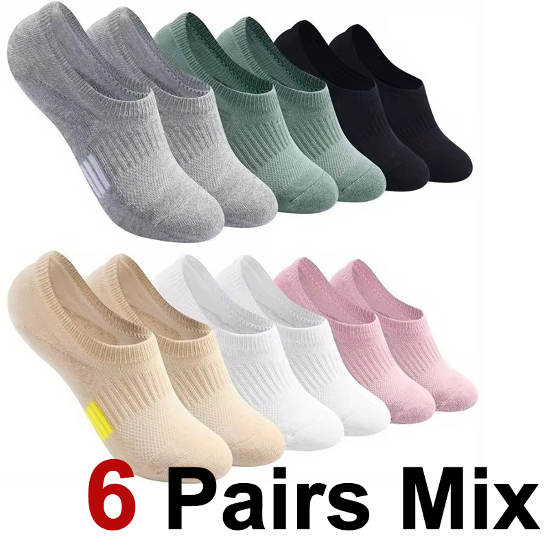 6 Pairs Women's Spring Summer  - Invisibility Sock Loafer avaliação e preço