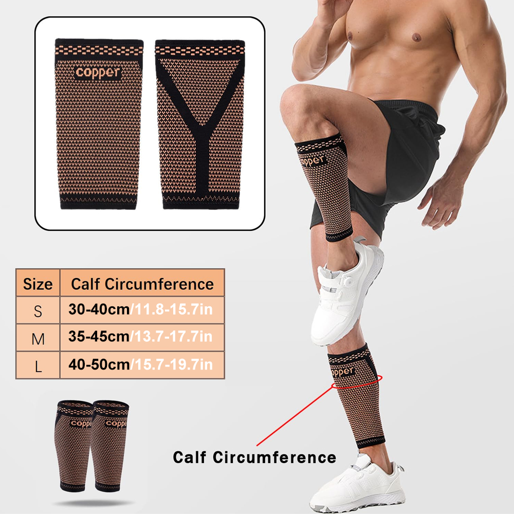 1pc Copper Calf Compression Sl - Compression Sleeve Calf avaliação e preço