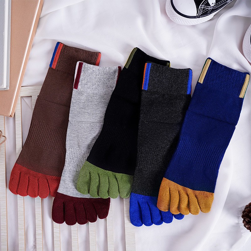 5 Pair Men's Casual Five-Toe C - Toe Sock Split avaliação e preço