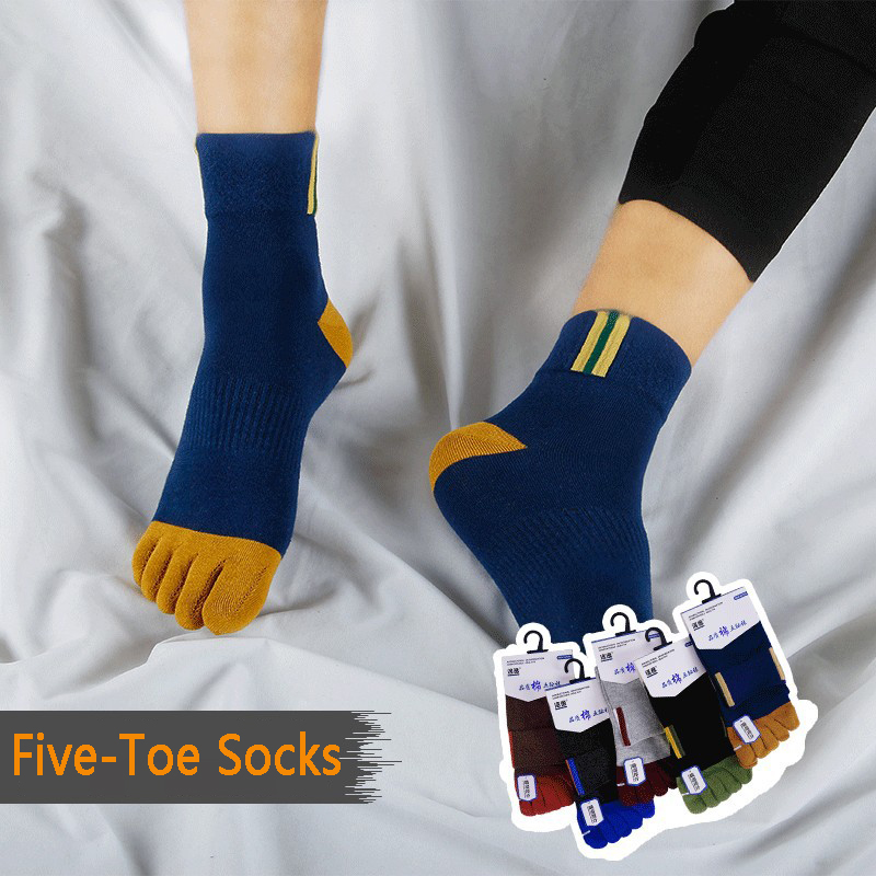 5 Pair Men's Casual Five-Toe C - Toe Sock Split avaliação e preço