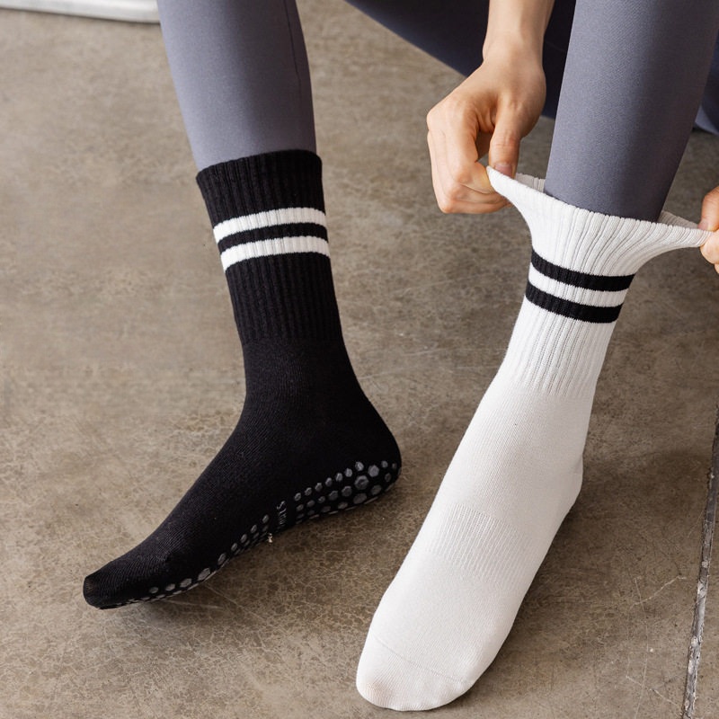 Women Non Slip Yoga Socks, Gri - Grip Sock Yoga avaliação e preço
