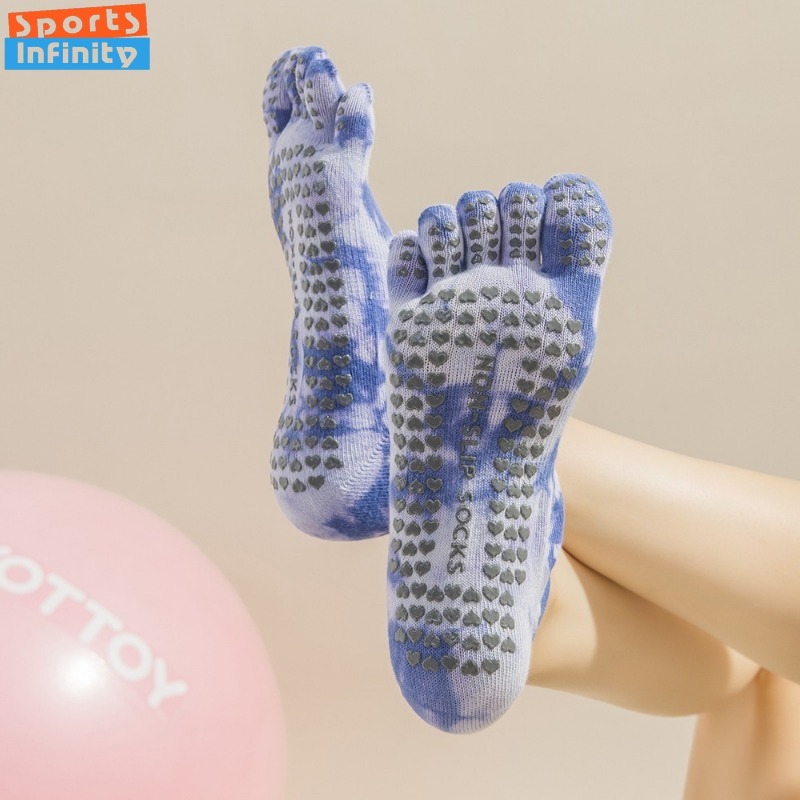 New Non Slip Tie Dye Five Fing - Toe Sock Split avaliação e preço