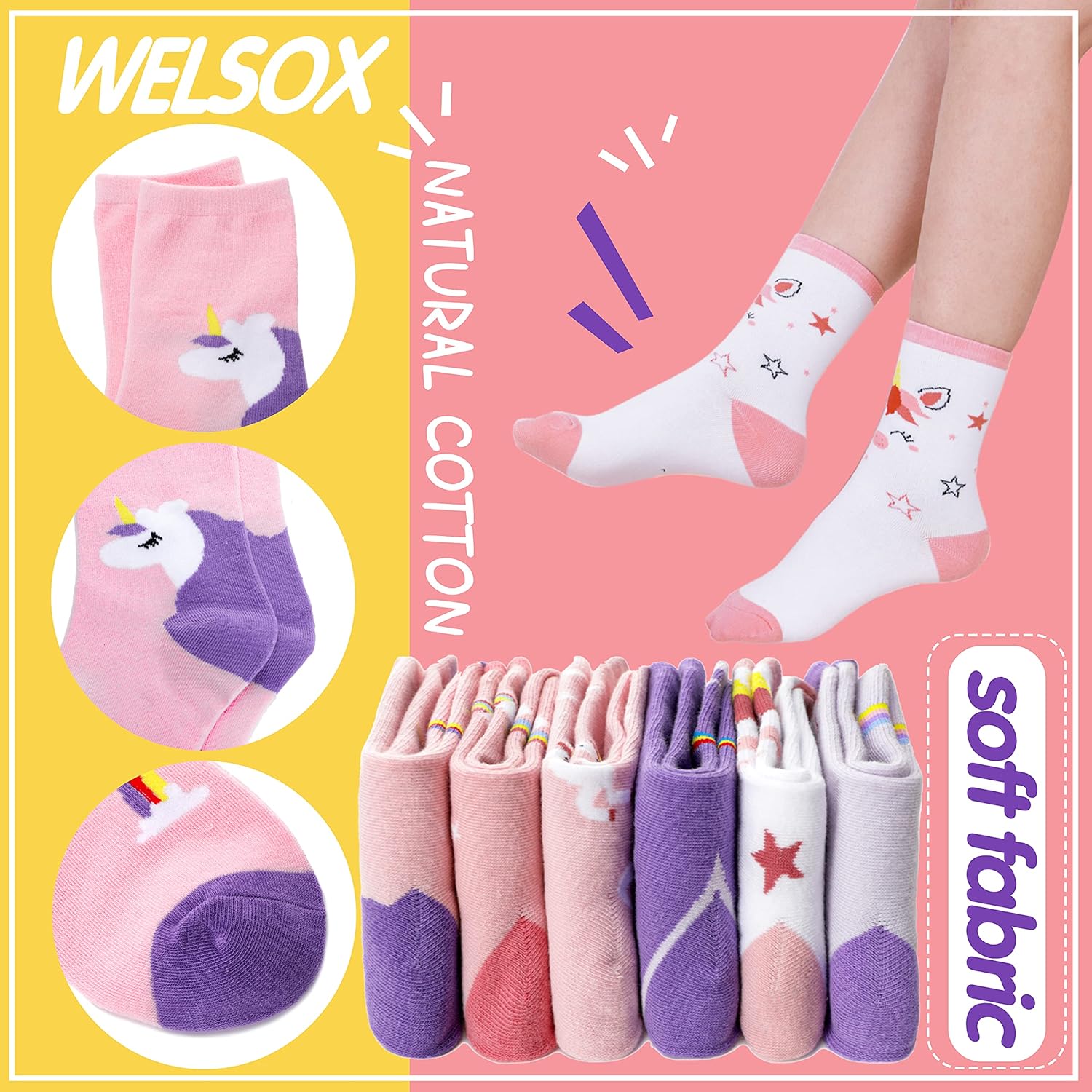 Unicorn Socks Gifts for Girls  - Silk Sock Bamboo avaliação e preço