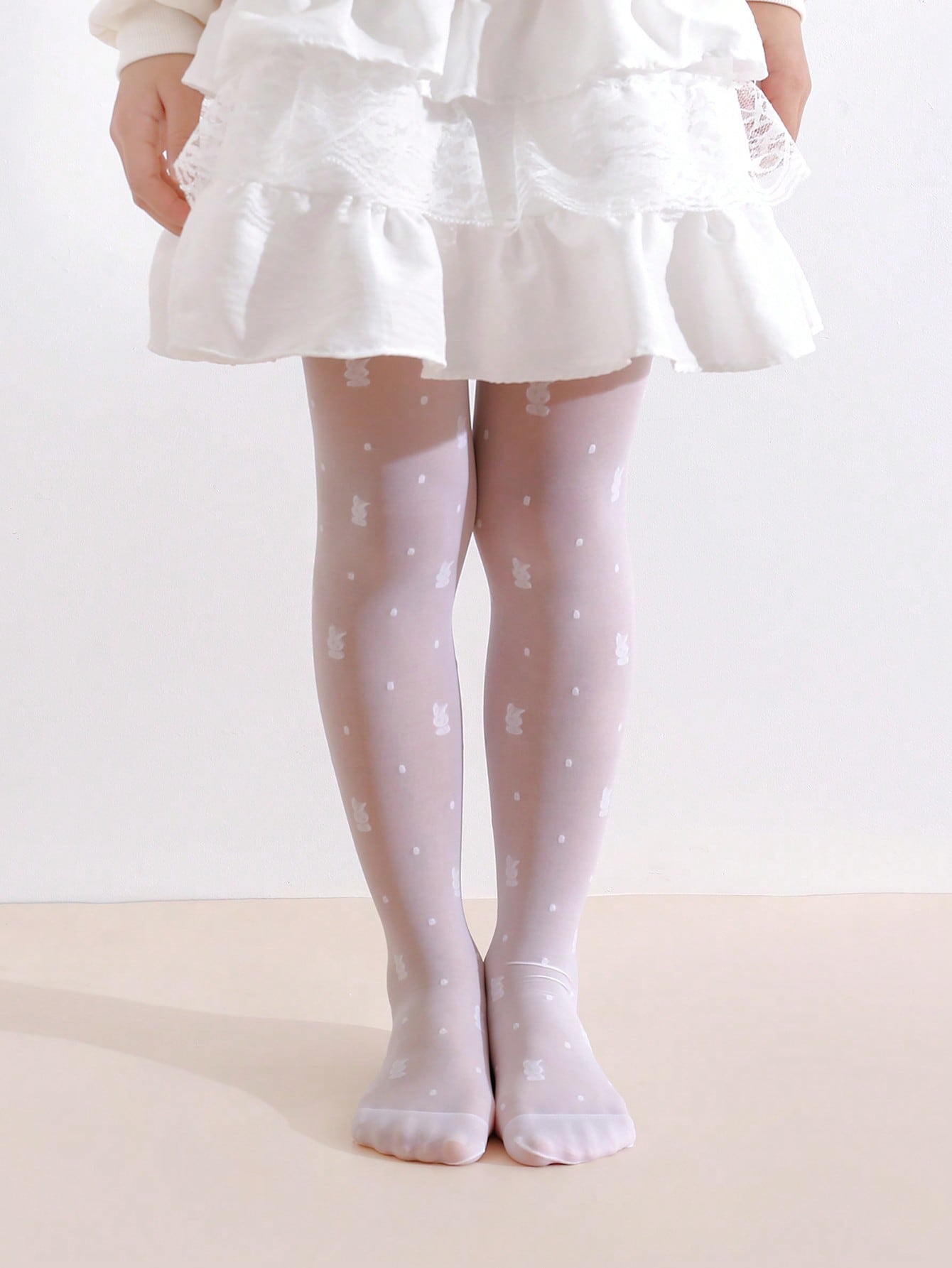 3Pack Girls Rabbit Print Tight - Tights Pantyhose Sheer avaliação e preço