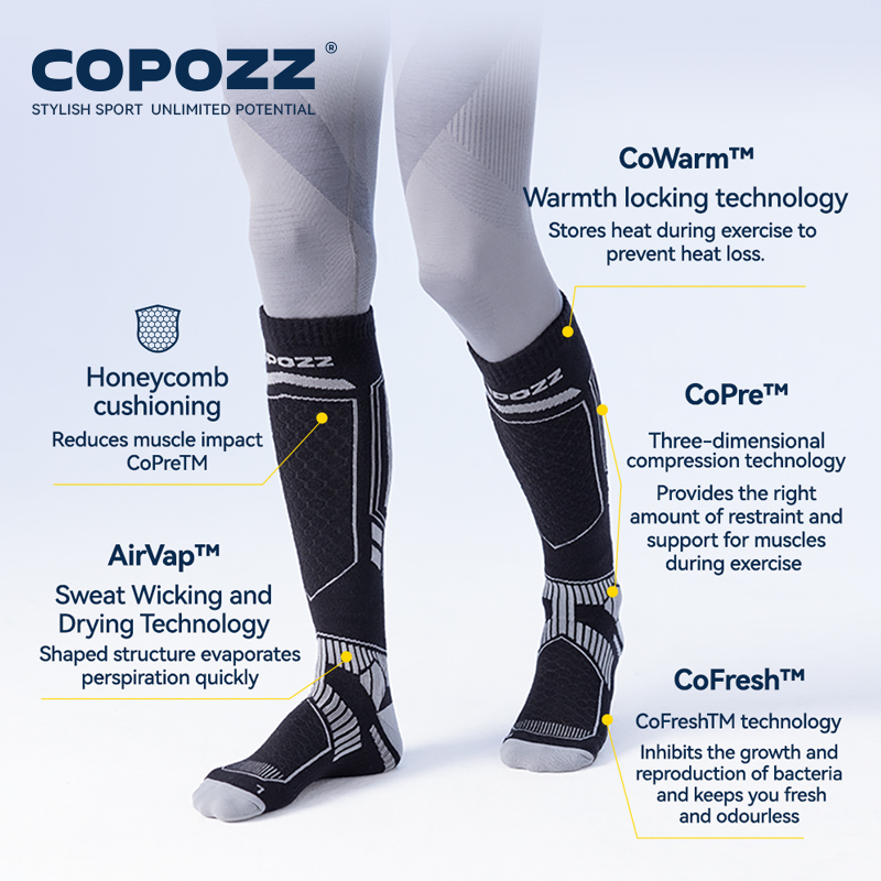 COPOZZ New Winter Ski Socks Me - Thermal Sock Winter avaliação e preço