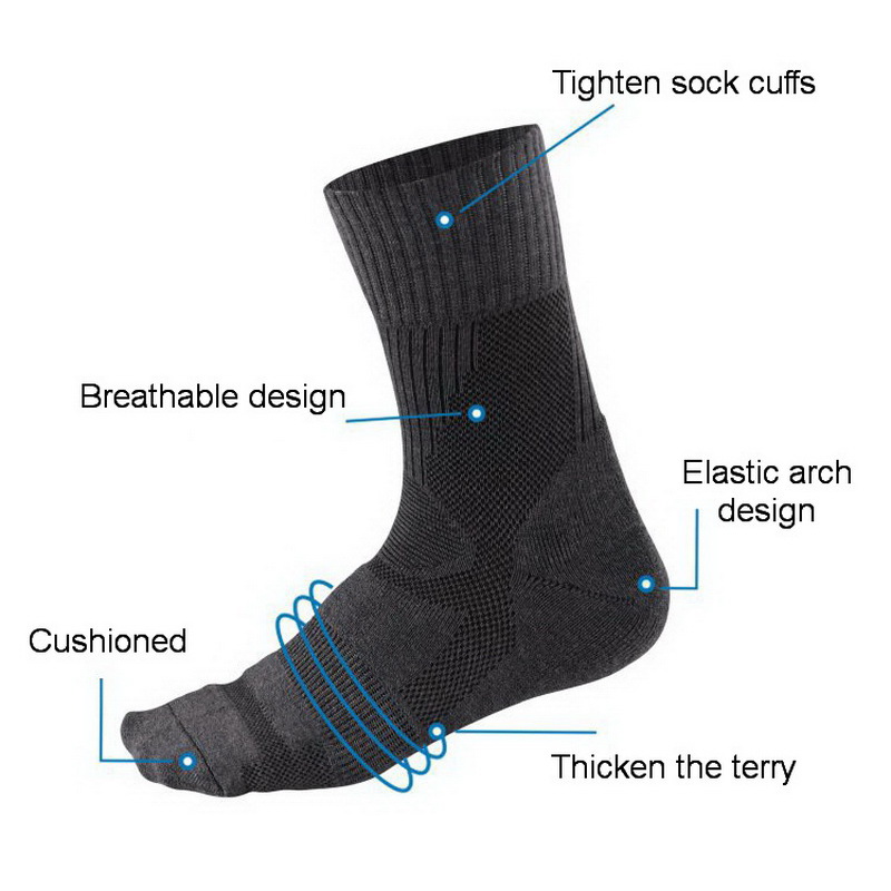 1 Pair Merino Wool Sock Winter - Wool Hiking Sock avaliação e preço