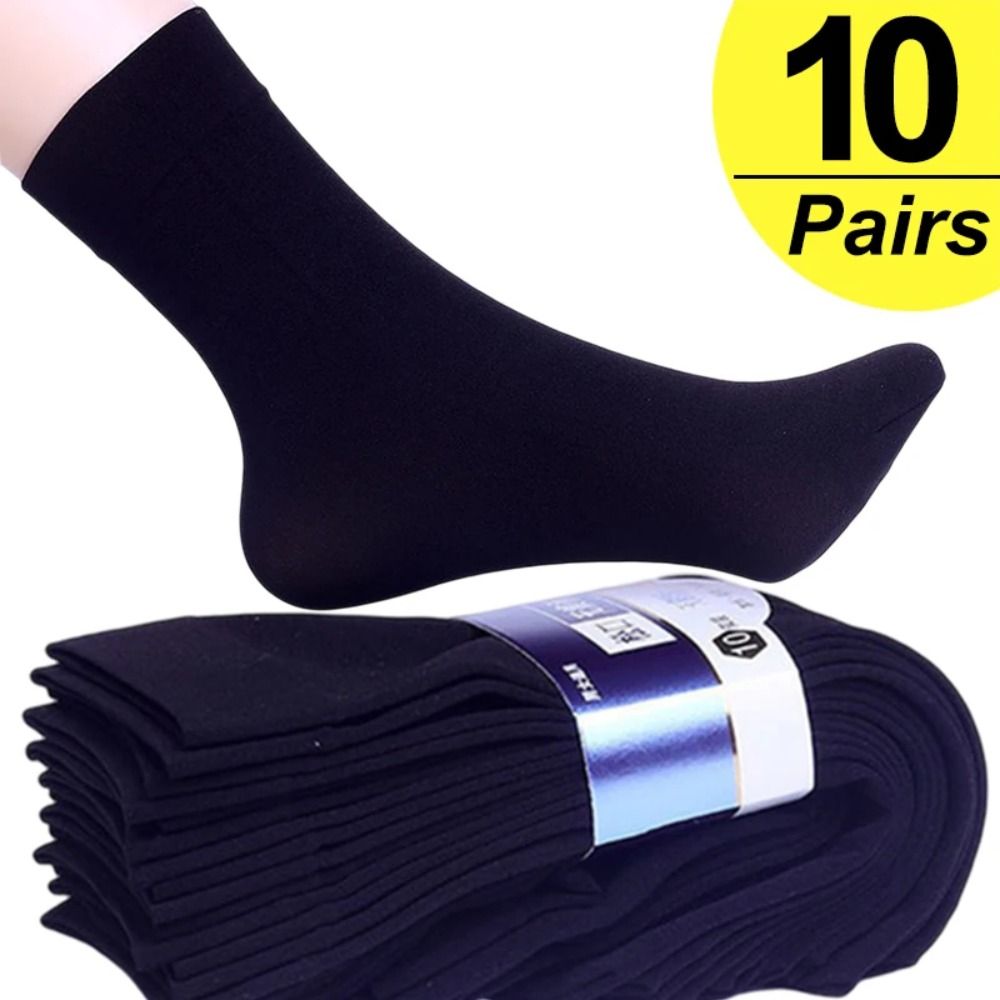 10pairs Casual Breathable Men  - Silk Sock Bamboo avaliação e preço