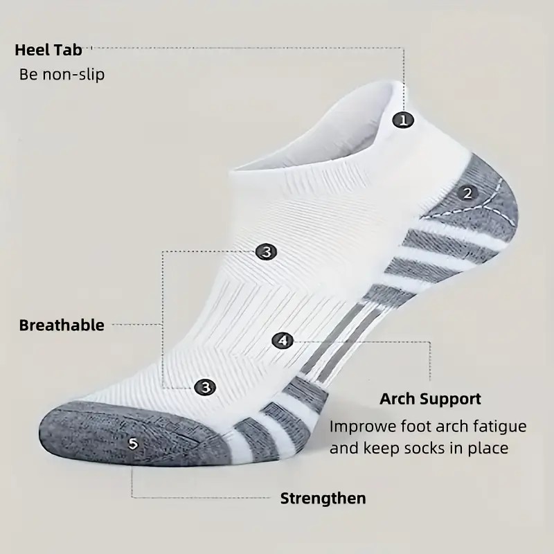 12 Pairs Men Breathable Sports - Ankle Brace Sock avaliação e preço