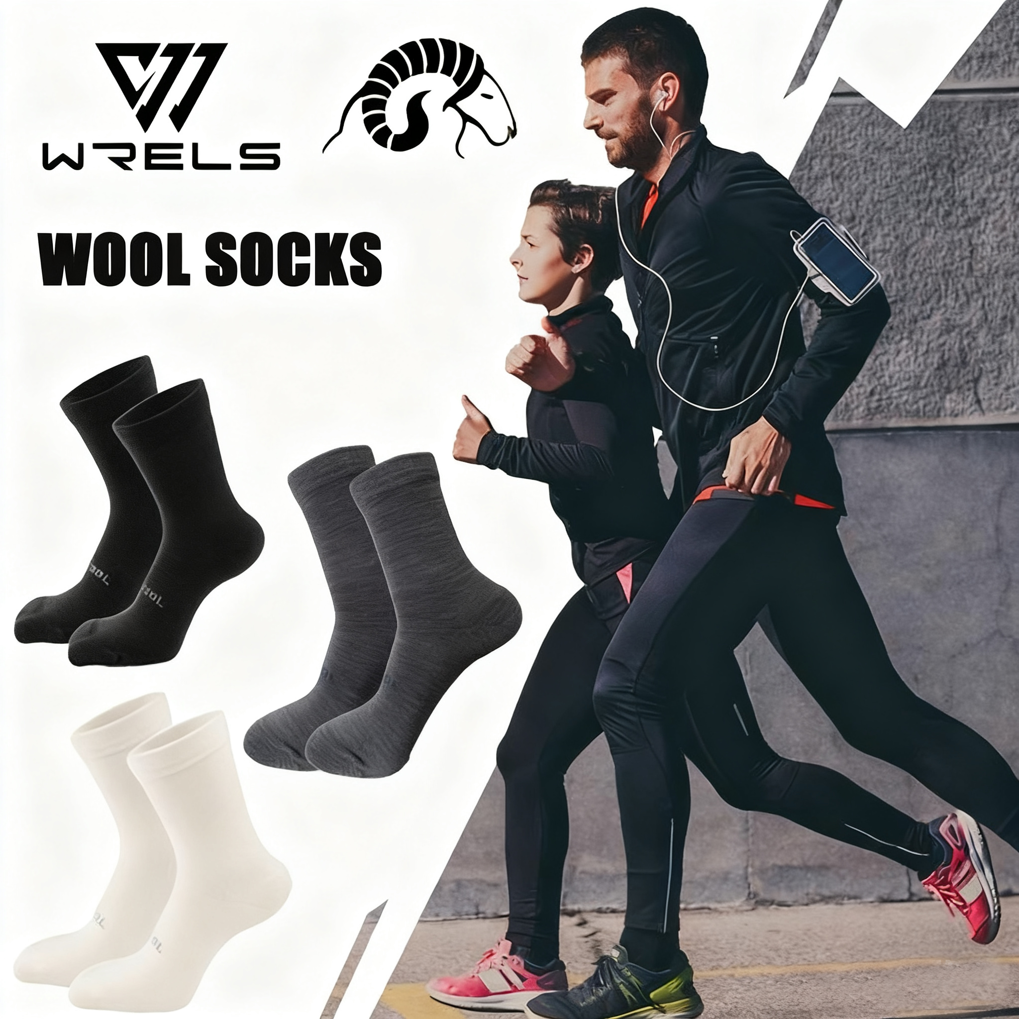1/3pairs Winter Wool Socks Bre - Wool Hiking Sock avaliação e preço