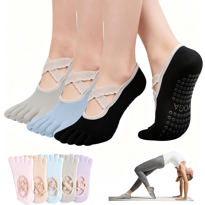 Ladies Non-Slip Pilates Socks  - Grip Sock Yoga avaliação e preço