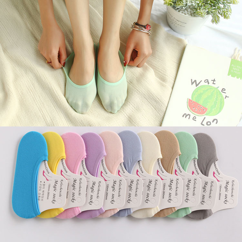 Summer Thin Colorful Girl Invi - Invisibility Sock Loafer avaliação e preço
