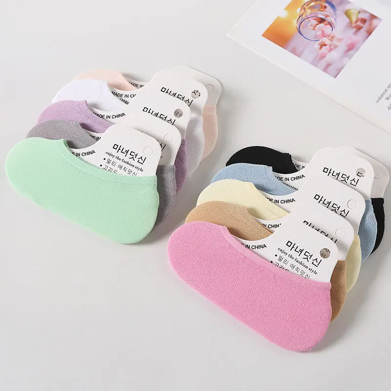 Summer Thin Colorful Girl Invi - Invisibility Sock Loafer avaliação e preço