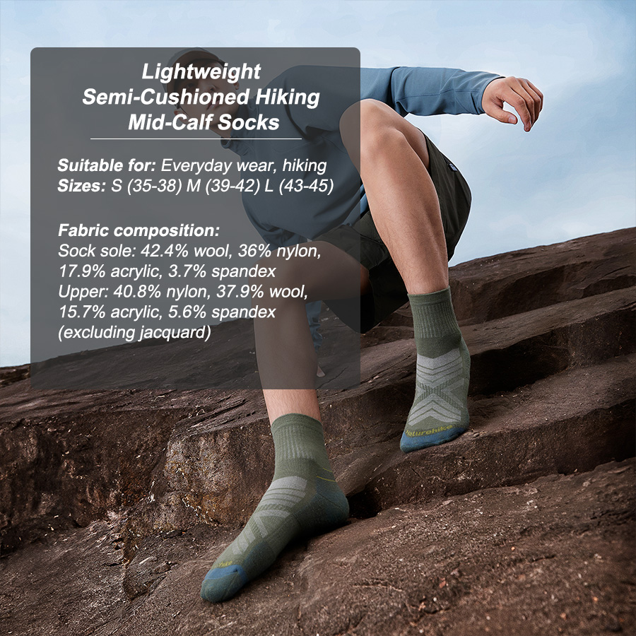 Naturehike Sport Socks Man Soc - Wool Hiking Sock avaliação e preço
