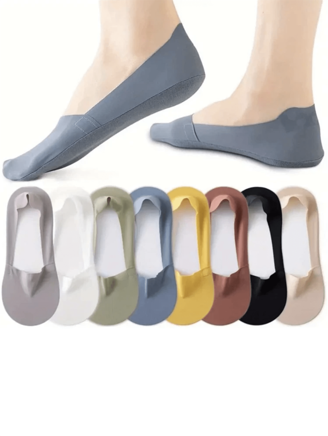 5 Pairs Women Thin Silky Invis - No Show Sock Women avaliação e preço