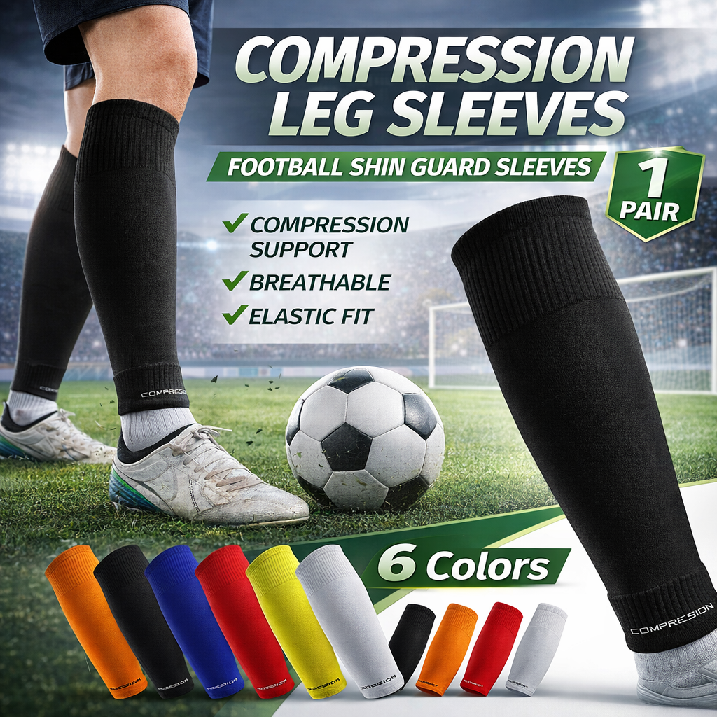 1 Pair Soccer Leg Sleeves Comp - Compression Sleeve Calf avaliação e preço