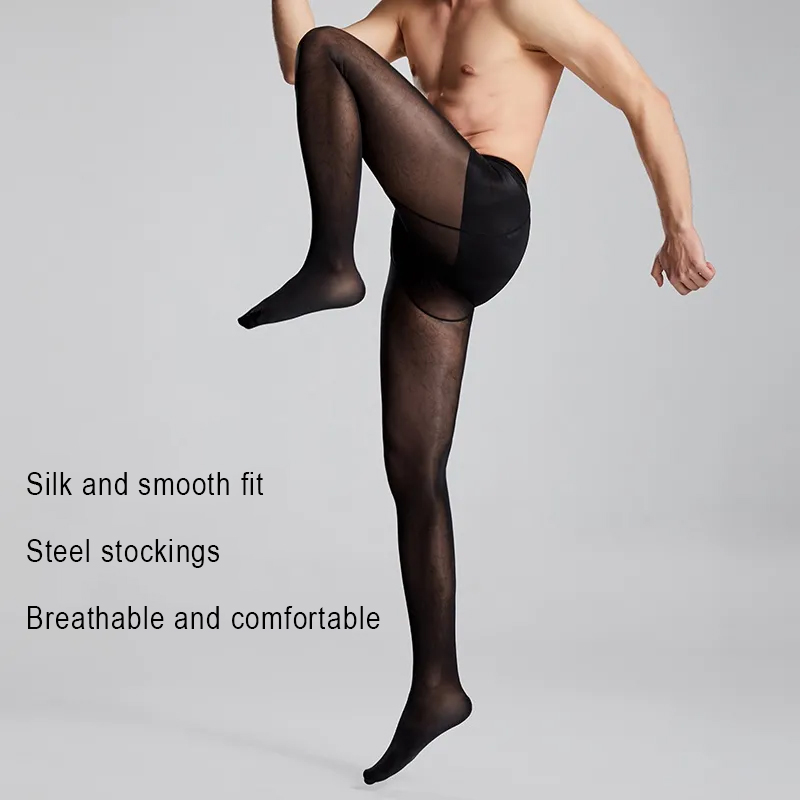 Plus Size Men Sexy Sheer Black - Tights Pantyhose Sheer avaliação e preço