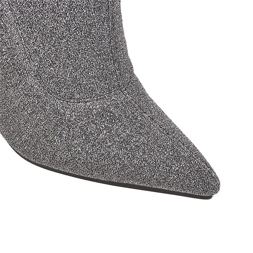 Plus Size Stretch Leopard Over - Knee High Sock Women avaliação e preço