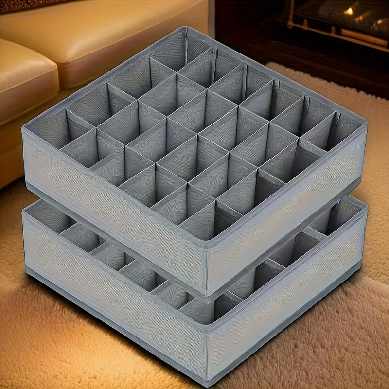 24-Compartment Fabric Drawer O - Sock Organizer Tray avaliação e preço