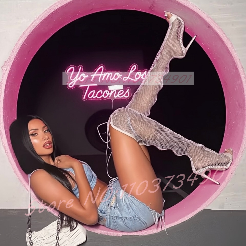 Fishnet Stocking Thigh-High Bo - Fishnet Stocking Women avaliação e preço