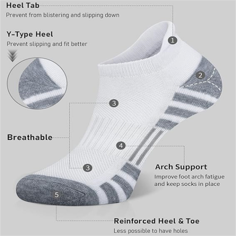 Unisex Low Cut Sports Tab Ankl - Athletic Sock Cushion avaliação e preço