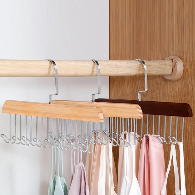 Solid Wood Eight-hook Hanger M - Sock Organizer Tray avaliação e preço