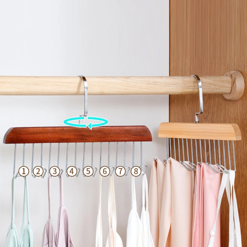 Solid Wood Eight-hook Hanger M - Sock Organizer Tray avaliação e preço