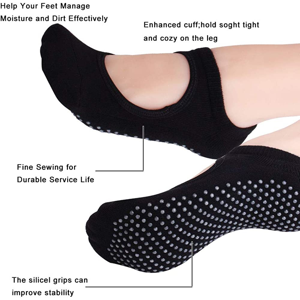 Backless Non-slip Fitness Pila - Grip Sock Yoga avaliação e preço