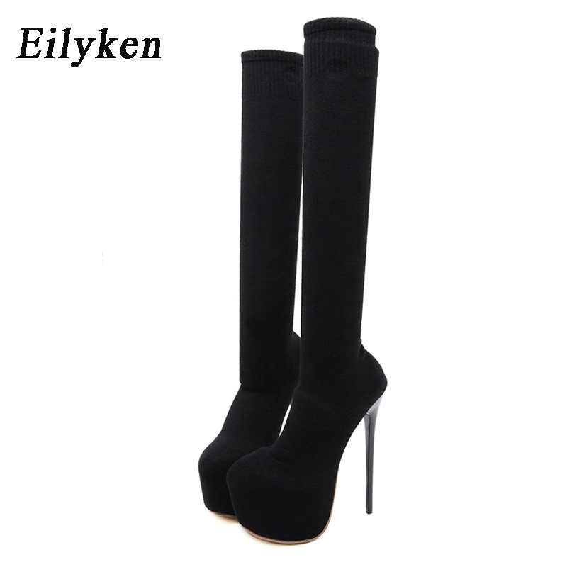 Eilyken Fashion Platform Stret - Knee High Sock Women avaliação e preço