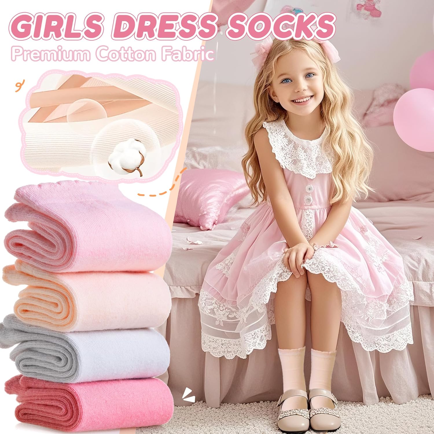Girls Ruffle Crew Socks Little - Silk Sock Bamboo avaliação e preço
