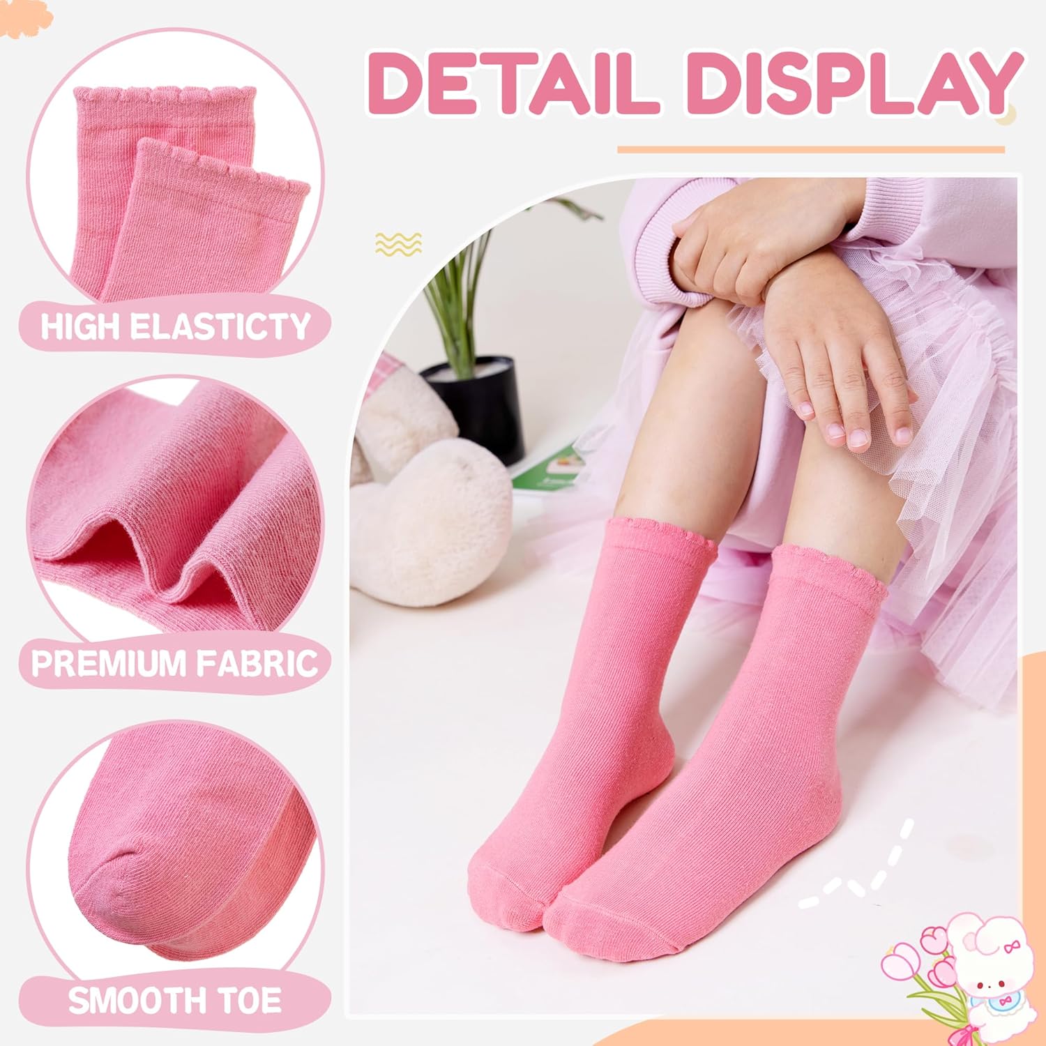 Girls Ruffle Crew Socks Little - Silk Sock Bamboo avaliação e preço