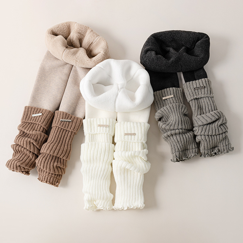 Kids Thermal Thickened Legging - Boot Sock Slouchy avaliação e preço