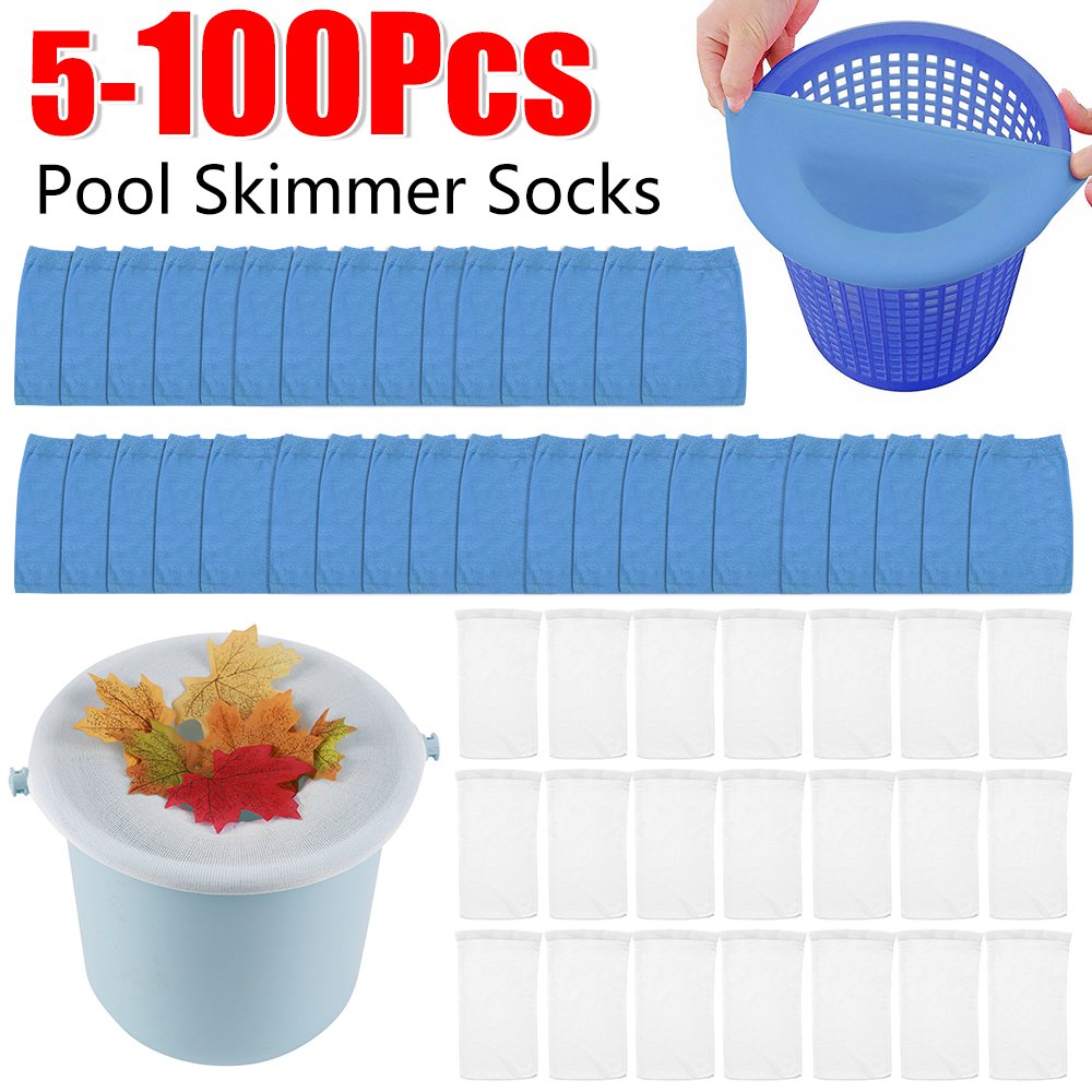 100-5PCS Pool Skimmer Socks El - Sock Organizer Tray avaliação e preço