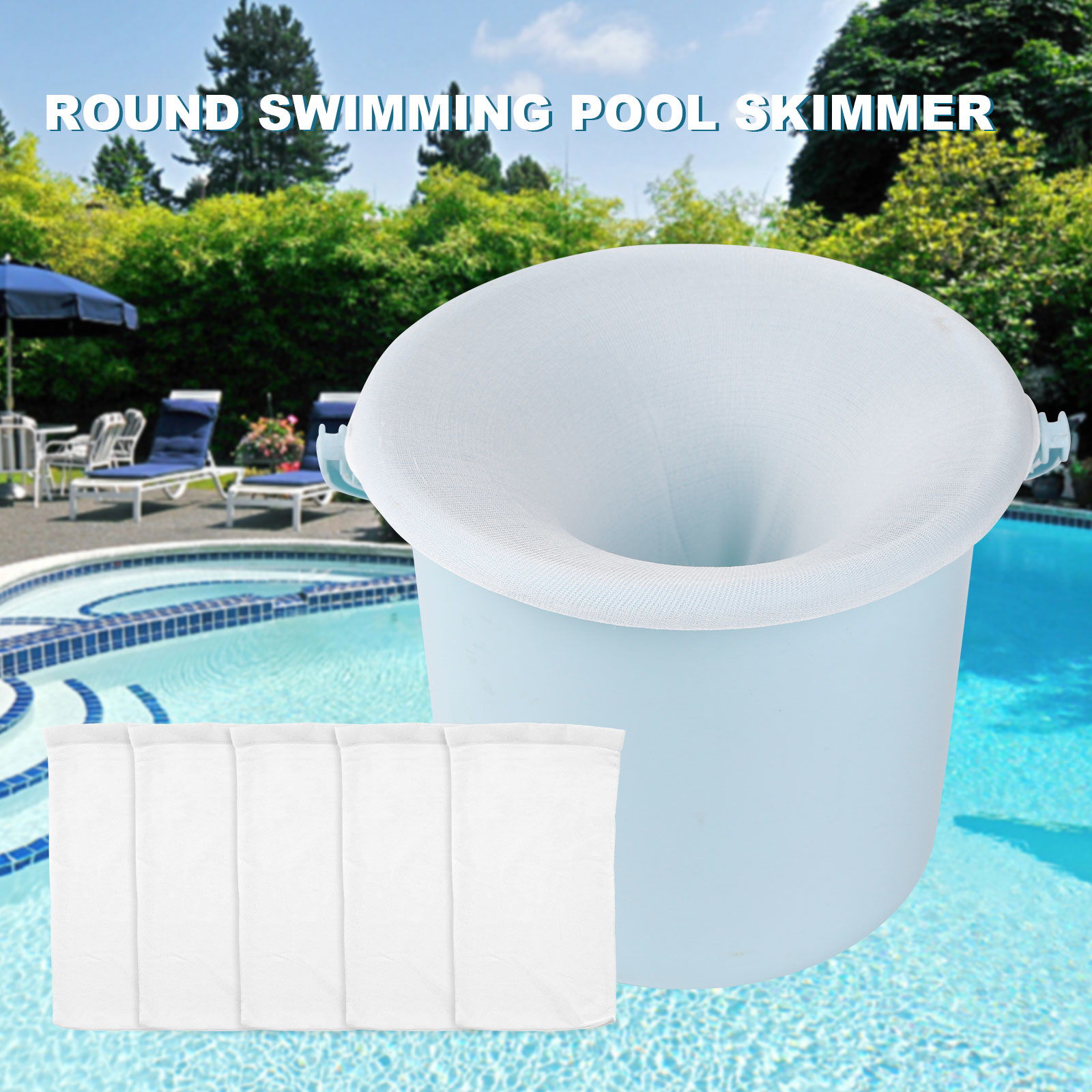 100-5PCS Pool Skimmer Socks El - Sock Organizer Tray avaliação e preço