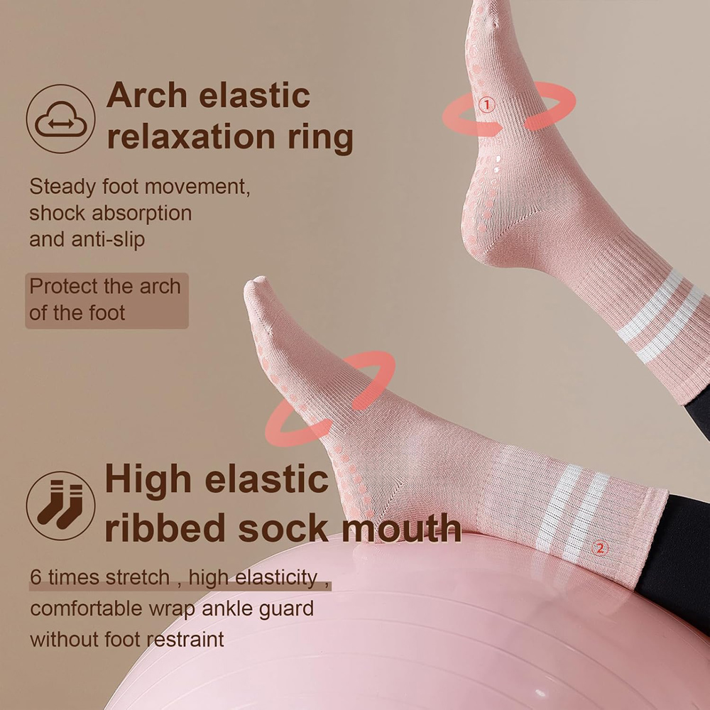 Yoga Pilates Socks with Grips  - Grip Sock Yoga avaliação e preço