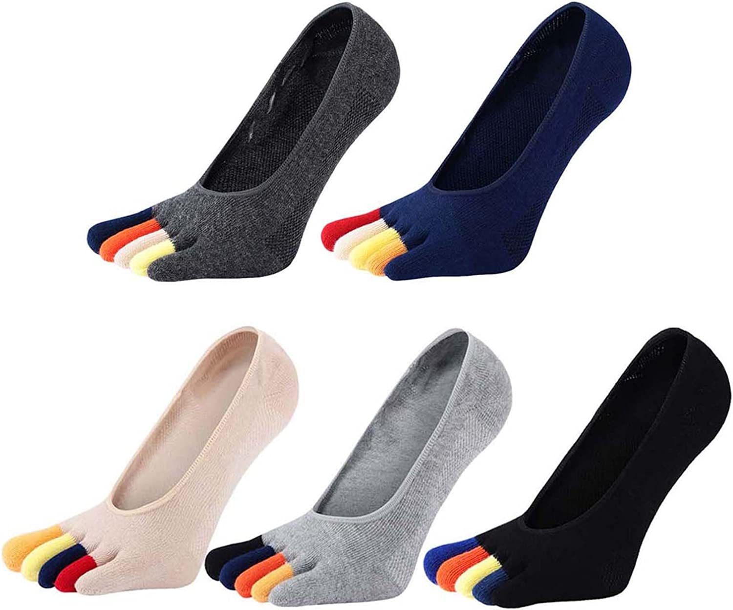 5 Pairs Colorful Loafer Socks  - Invisibility Sock Loafer avaliação e preço