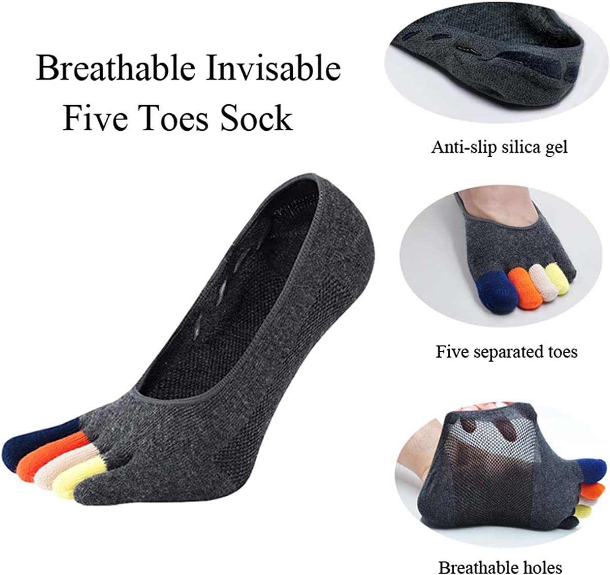 5 Pairs Colorful Loafer Socks  - Invisibility Sock Loafer avaliação e preço