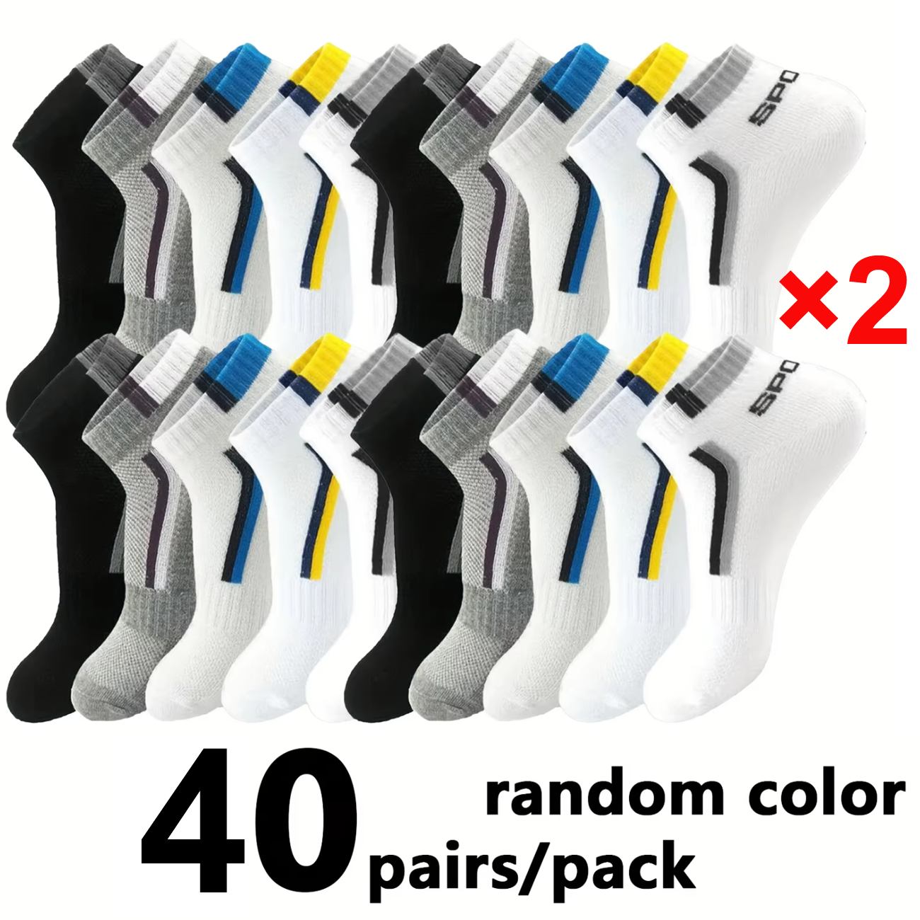 5/10/40Pair Men's Anti-Slip An - Ankle Sock Low Cut avaliação e preço