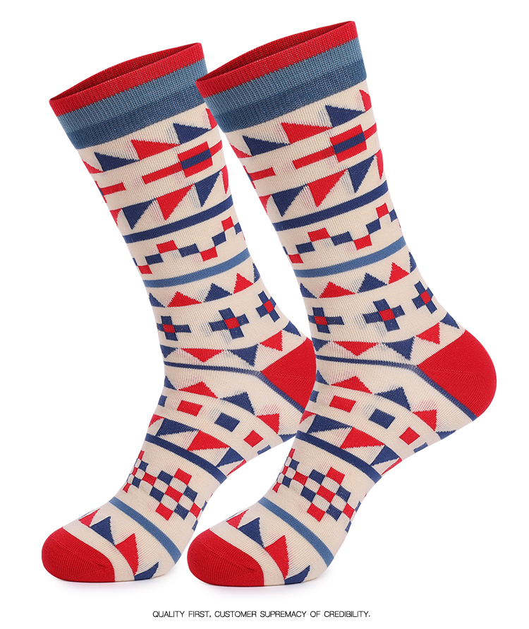 5Pairs Mens Fun Dress Socks, P - Cotton Crew Sock Pack avaliação e preço