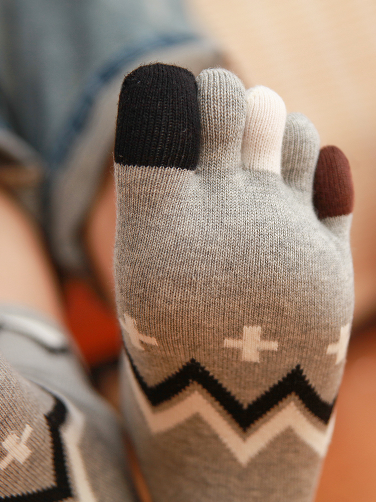 5 Pairs Four-season Pure Cotto - Toe Sock Split avaliação e preço