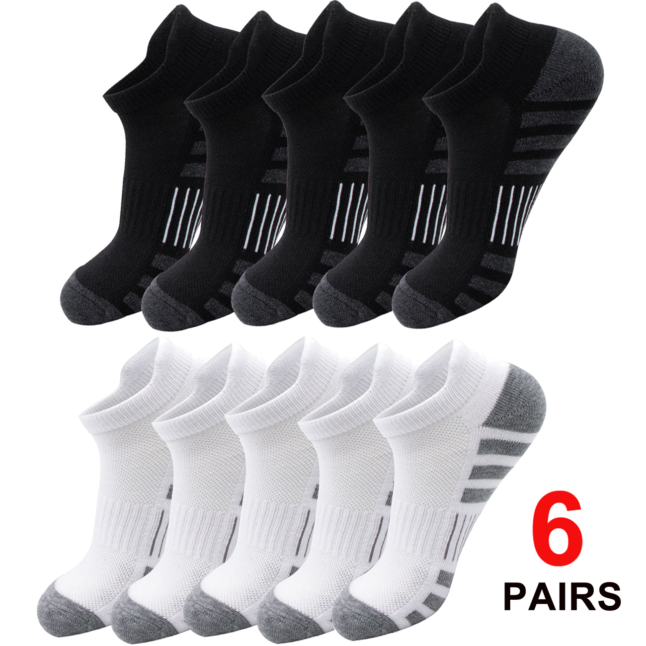 6/24 Pairs Cushioned Breathabl - Ankle Sock Low Cut avaliação e preço