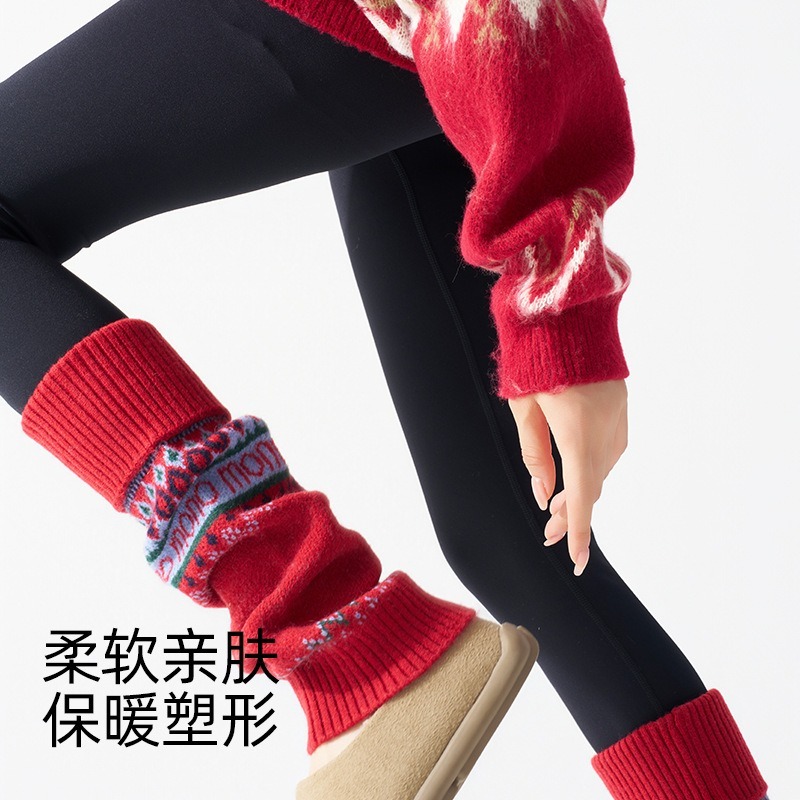 ​Fair Isle Knitted Leg Warmers - Boot Sock Slouchy avaliação e preço