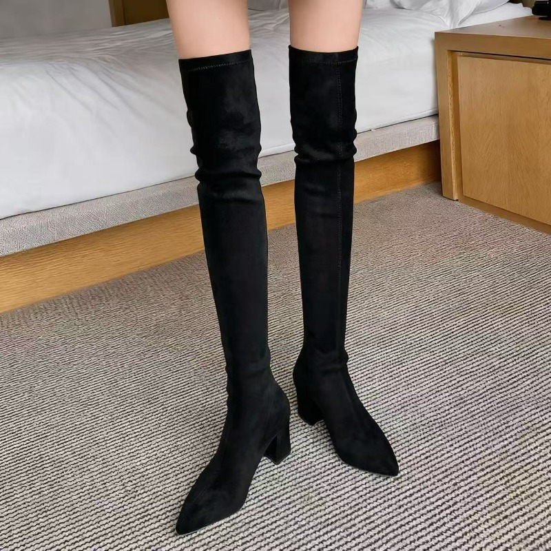 Sexy Women's Boots Pointed Toe - Knee High Sock Women avaliação e preço