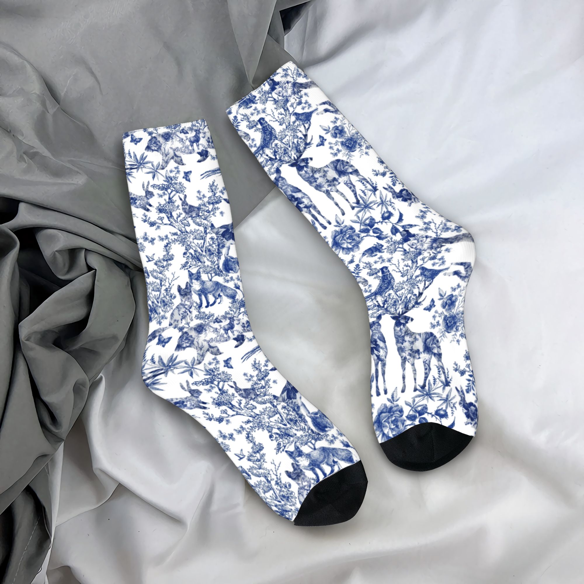 Custom Vintage French Toile De - Dress Sock Men avaliação e preço